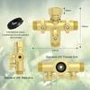 High Flow Hose Adapter 3 Way Hose Connector For Efficient Watering 11.6*5.5*10.2cm Outdoor Fitting Enhanced Water Flow