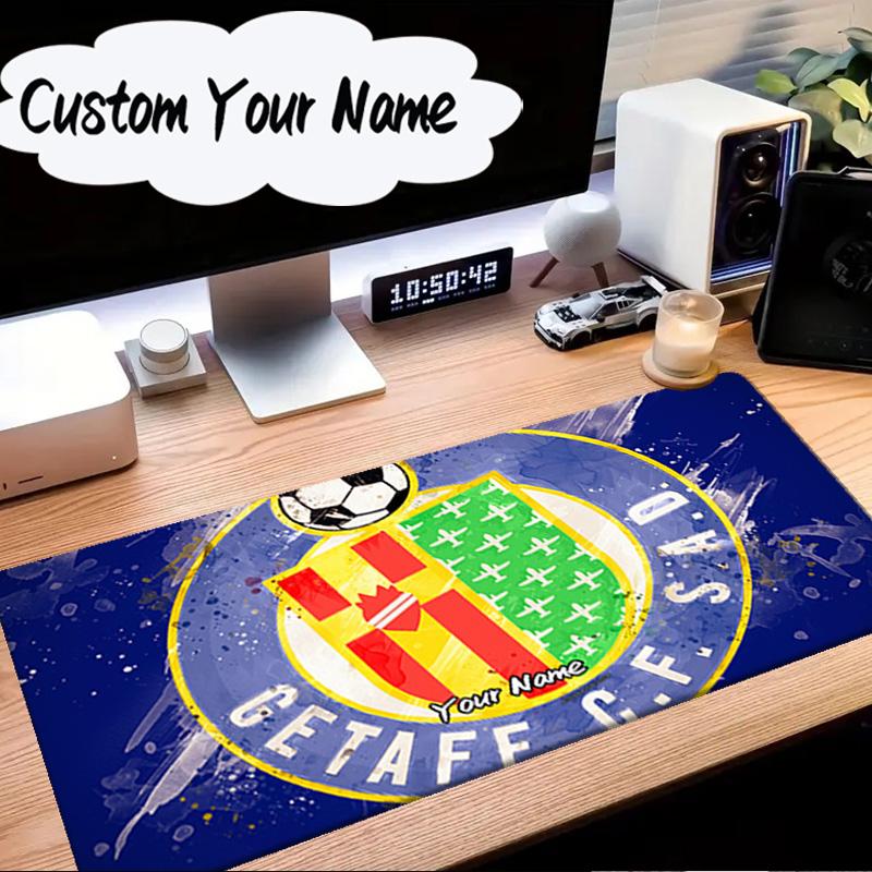 Custom Name Mouse pad Getafe Crest Design Mouse Pad Desk Mat, Non-Slip Rubber Backer Pad For Computer Notebook Gaming Mouse Pad Birthday Gift