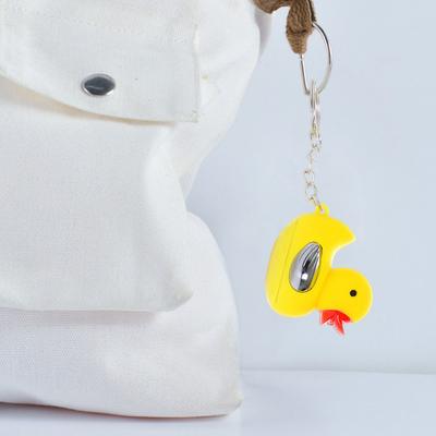 Shocking Duck Keychain LED Light Key Ring for Pranks Funny Gadget Novelty Electric Key Chain Portable Joke Toy Great Gift for Friends Coworkers
