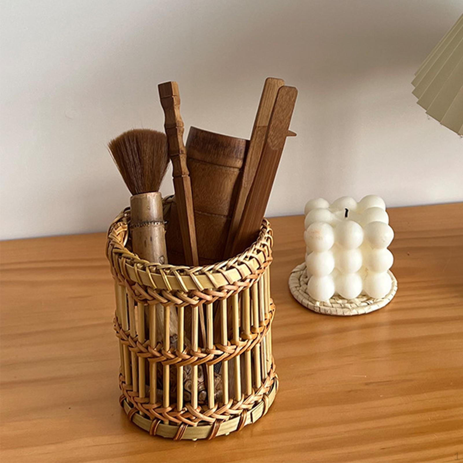 

Ведро для хранения косметического органайзера, легкий ремесленный декоративный держатель для кистей для макияжа ручной работы Style A