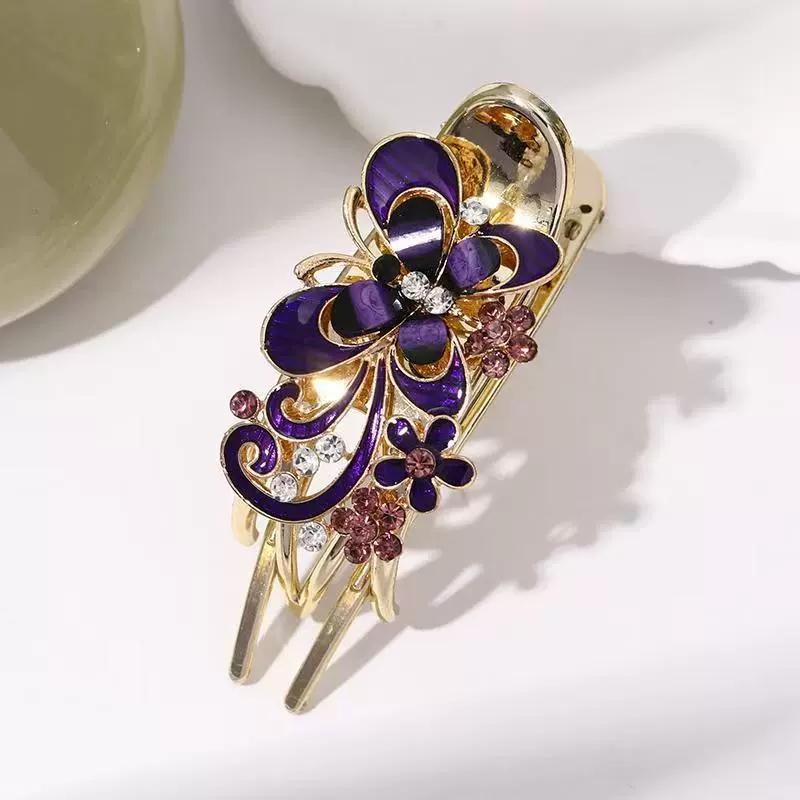 Kopfbedeckung, Alligator-Haarspange, Kristall-Blumen-Haarnadel, Strass-Schmetterlings-Haarklammer, Haar-Accessoires