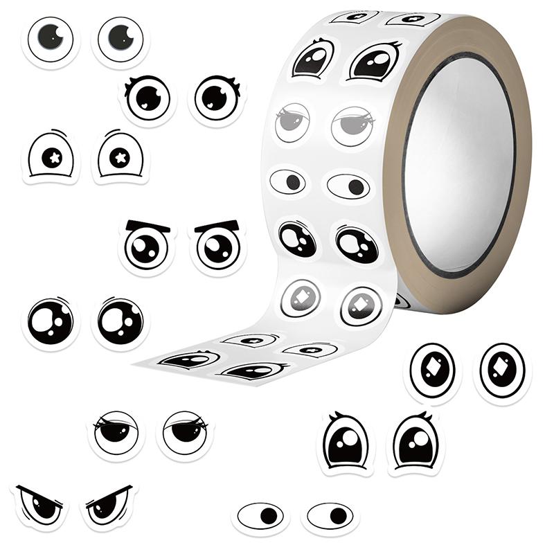500PCS Eye Stickers Labels Cute Black White Cartoon Eyes Self Adhesive Stickers Wiggle Eye Stickers Eyeball Decals for DIY Craft