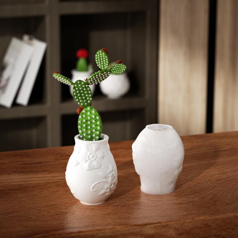 Pratici Vasi da Fiori a Vite Stampo Robusto in Silicone Materiali Artigianali in Gesso Cemento per Giardino e Decorazione Interna