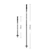 010912 Aluminum Alloy Skiing Stick Child Adult Length From 78-135cm 2 Pieces Per Pack