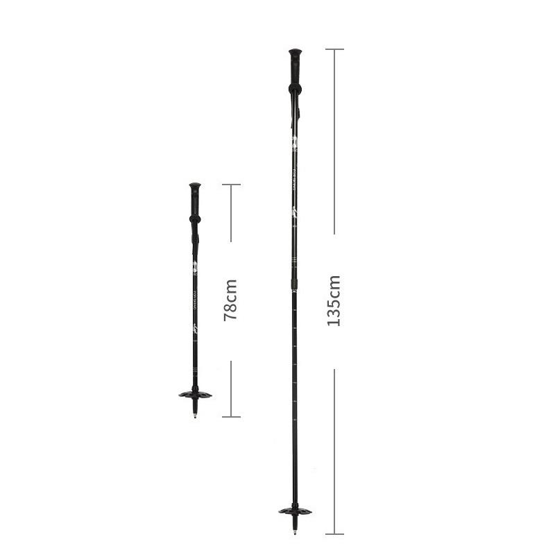 010912 Aluminum Alloy Skiing Stick Child Adult Length From 78-135cm 2 Pieces Per Pack