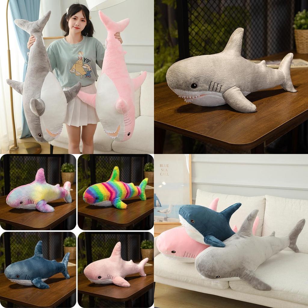 Plush Shark Pillow Toy Perfect For Bedtime Snuggles
