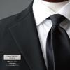 [Y&TAILOR] Formal Tie, Black, for Ceremonial Occasions, Kyoto-made, Tango-made, Black Series, Plain, Brand Name (TrofeoBlack)