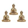3Pcs Mini Buddha Desktop Ornaments Retro Style Small Buddhist Statue Lucky Home Office Blessing Decoration Mini Buddha Decors