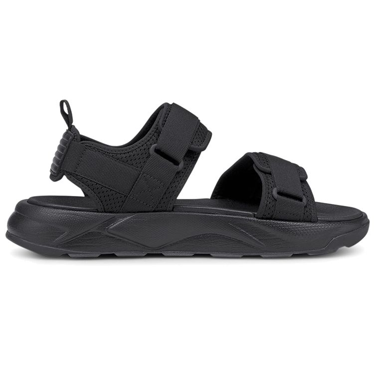 PUMA RS-Sandal Unisex Black High Rise Open Toe Lifestyle Sandals 374862-02