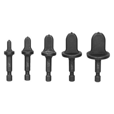 5 Peças Ferramenta de Rebarbar Broca Metal Haste Sextavada Tubo de Condicionador de Ar Flangeador Expansor de Tubo Conjunto Kit