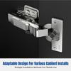 304 Stainless Steel Cabinet Door Hinge, Hydraulic Folding Hinge, Damping Wardrobe Hardware, Multi-Stage Strength, Quiet Closing