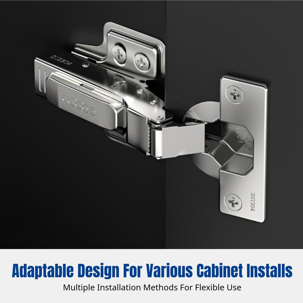 304 Stainless Steel Cabinet Door Hinge, Hydraulic Folding Hinge, Damping Wardrobe Hardware, Multi-Stage Strength, Quiet Closing