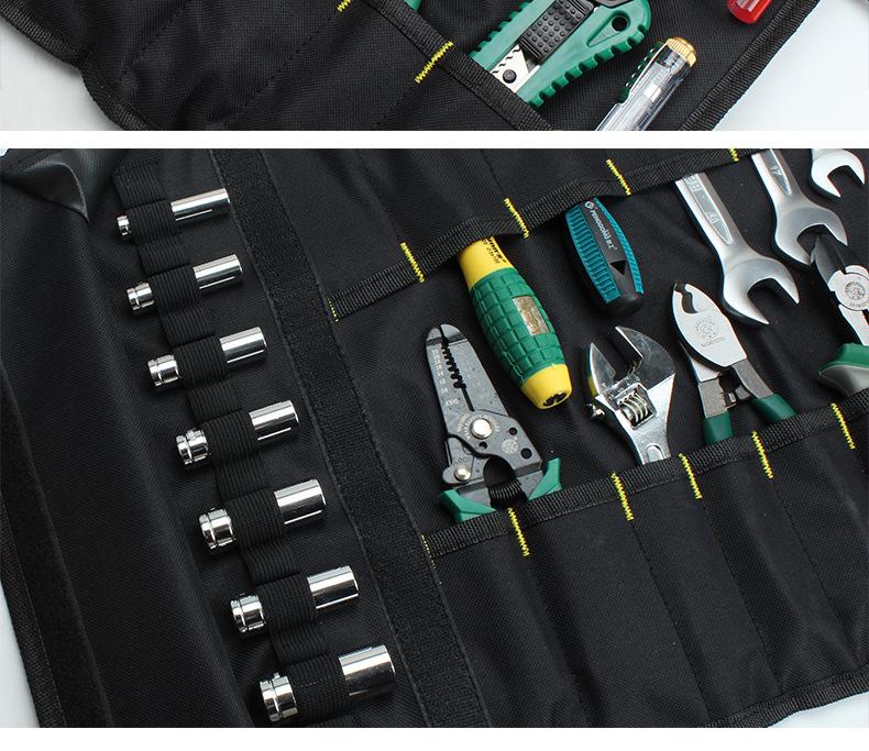 Multifunktionale Roll-Up Werkzeugtasche mit Taschen für Elektriker