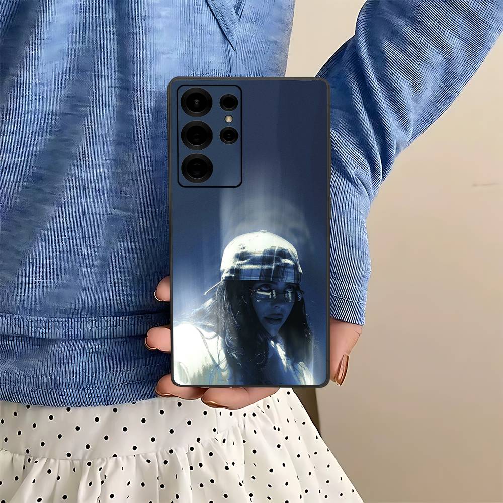 B-Billie E-Eilishes Phone Case For Samsung S 24 Fe 25 Ultra Plus 20 Lite 21 30 22 23 24 22 Ultra 5G Fundas