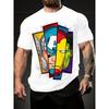 Summer Marvel Superhero Block Printed Short Sleeve Men's Street Round Neck Short Sleeve Top