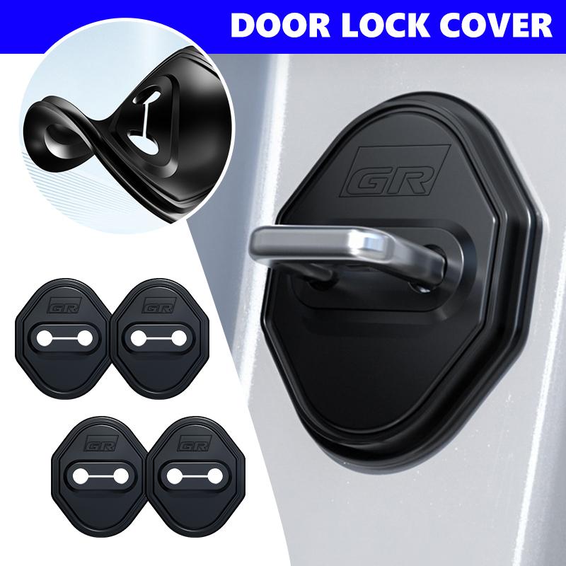 Svagd6 Silicone Car Door Lock Protective Cover Decoration For Toyota GR Sport Yaris Chr Auris Rav4 Prius Prado Avensis Verso