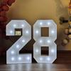 2 Stück DIY 73cm Digitales Licht mit Weißem Licht 3D KT-Platte Digitales Modell Geburtstag, Jubiläumsparty Dekoration, 18 Jahre, 20 Jahre