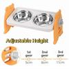 Non-Slip Pet High Footed Bowl Double Bowls Pet Water Feeder Container for Kitten/Puppy/Bunny