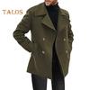 Herren Anzugjacke Revers Langarm Einfarbig Mittellang Anzugjacke Loose Fit Taschen Oberbekleidung Herbst Winter Zweireihige Windjacke