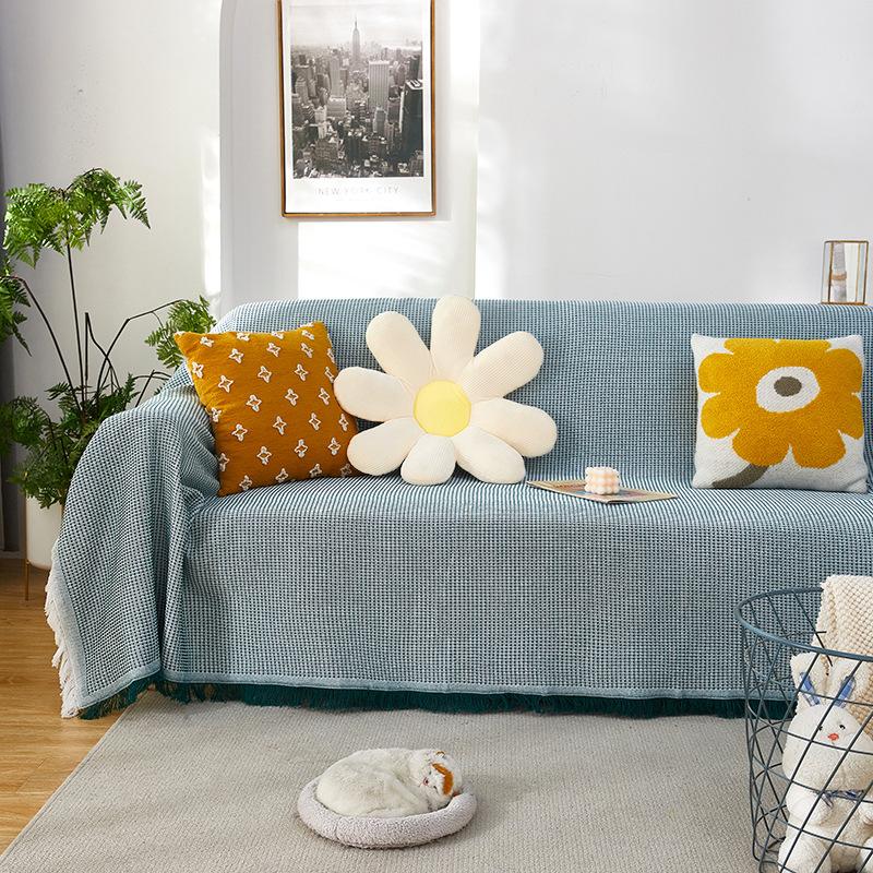 Полотенце для дивана из хлопка и льна — фото 8