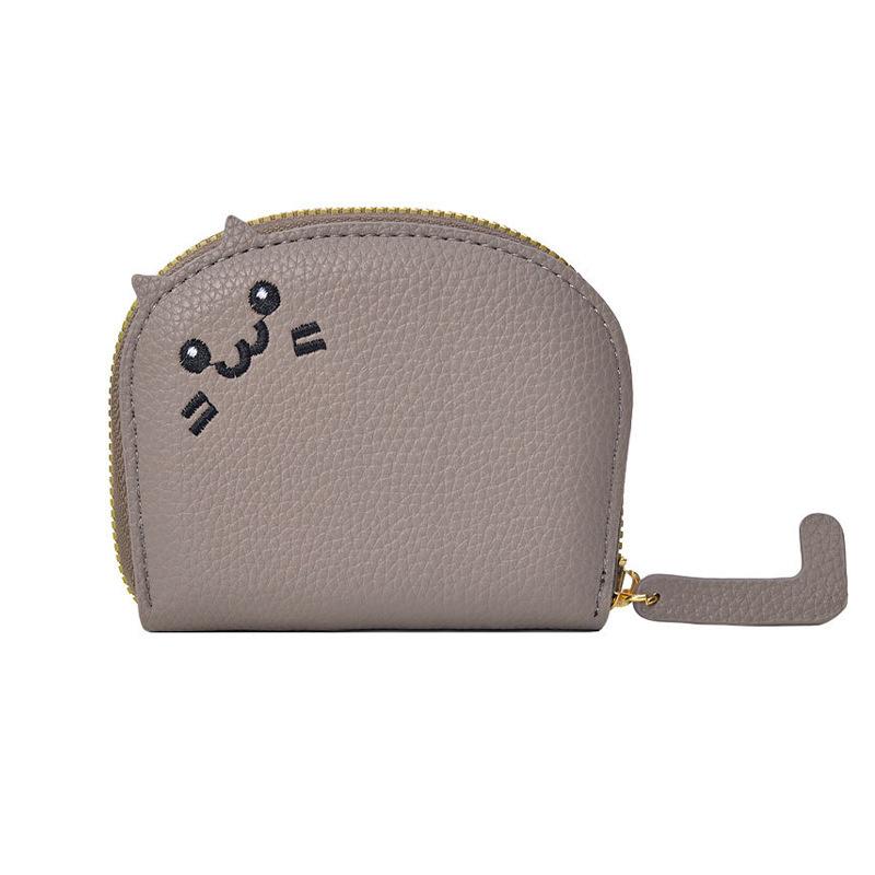 Cartoon Cat Card Holder Wallet For Women Girls Pu Leather Bank Credit Card Coin Purse Portable Mini Zipper Coin Purse Gifts