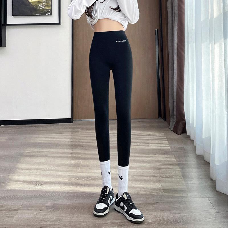 

Women s High-Waisted Fleece-Lined Leggings: Warm Cotton Pants for Autumn/Winter, 2025 Style XL (115-125 Jin)