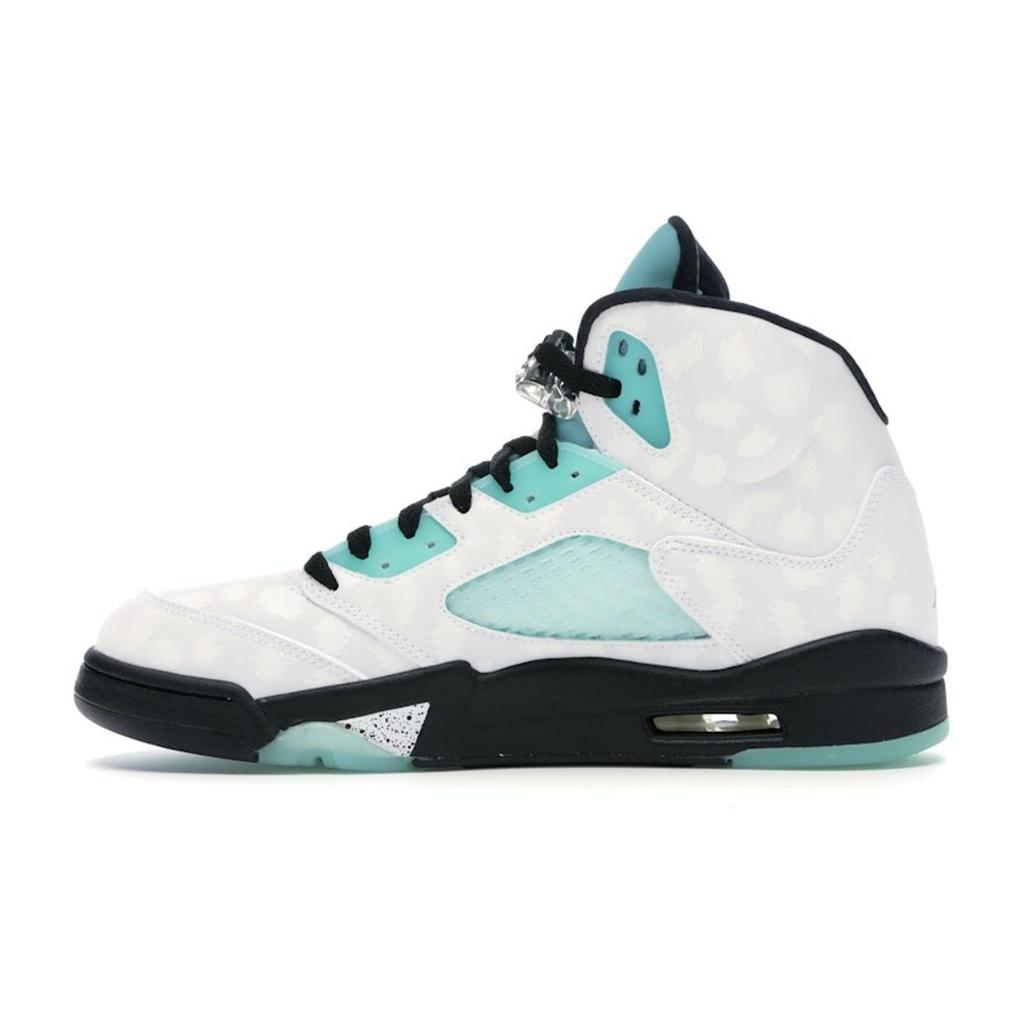 Air Jordan 5 Retro Island Green Unisex Sneakers White Black CN2932-100