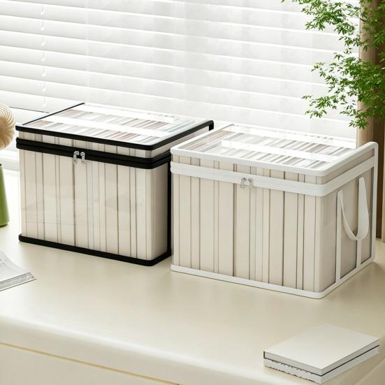 Clothes Storage Box, Durable Clear PVC Storage Bins, with Reinforced Handles Double Zipper Design, Large Capacity Moisture-Proof Organizer Bags