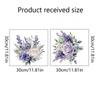 Hyacinth Flower Purple Wall Stickers for Toilet Bathroom Removable Waterproof Decals