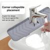 Kitchen Faucet Absorbent Mat Sink Splash Guard Silicone Faucet Splash Catcher Countertop Protector For Bathroom Kitchen Gadgets