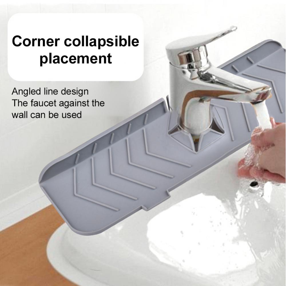 Kitchen Faucet Absorbent Mat Sink Splash Guard Silicone Faucet Splash Catcher Countertop Protector For Bathroom Kitchen Gadgets