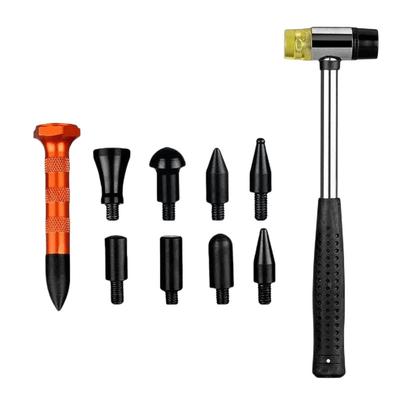 Auto deuken lipjes naar beneden reparatie trekker rubber auto carrosserie deuken reparatie gereedschap 8-delige kop auto stoot waterpas hamer auto carrosserie reparatie gereedschap