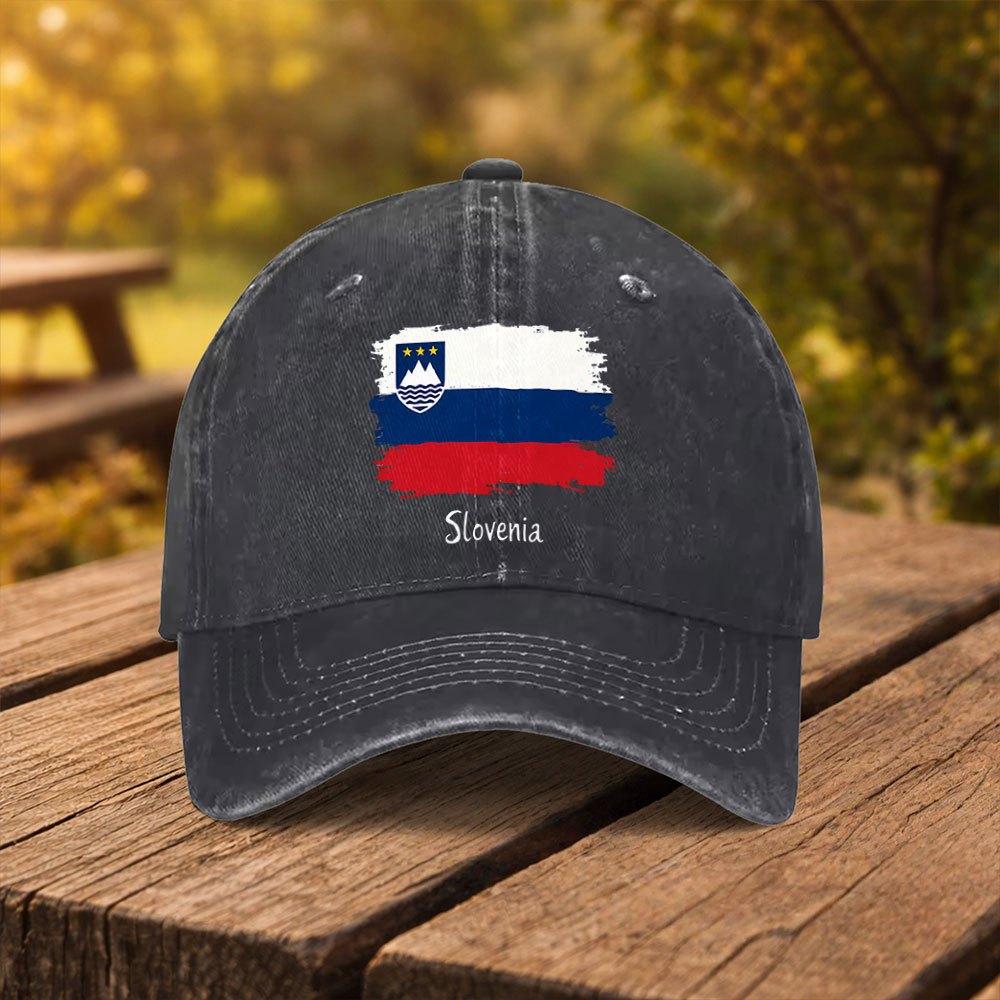 Slovenian Flag Printed Baseball Cap Unisex Fashion Duckbill Hat Suitable for Outdoor Sports Fitness Travel And Outings Multi