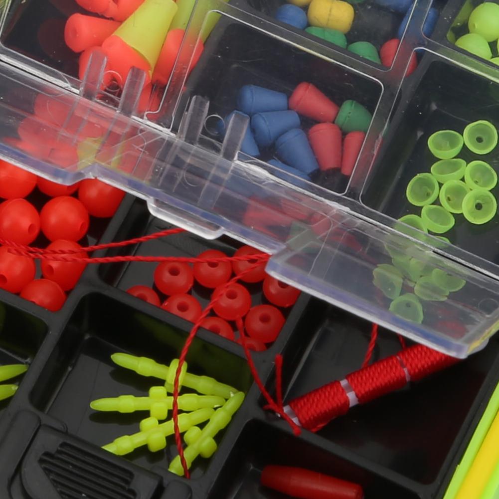Fish Lure Beads Bait Jig Hook Swivels Tackles Set With Box for Sea Fishing