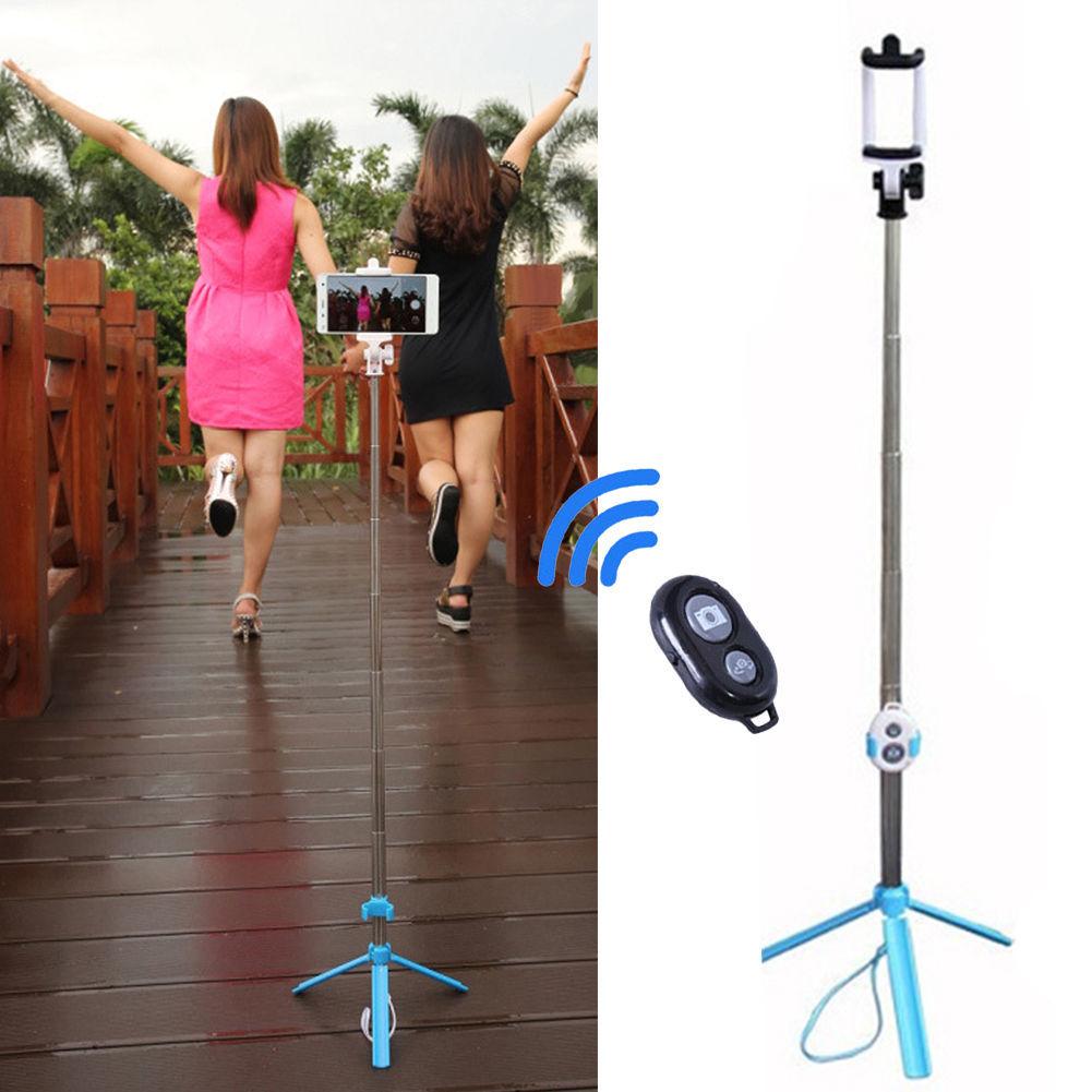 Bluetooth Tripod Extendable Remote Shutter Selfie Stick For Mobile Holder Phone