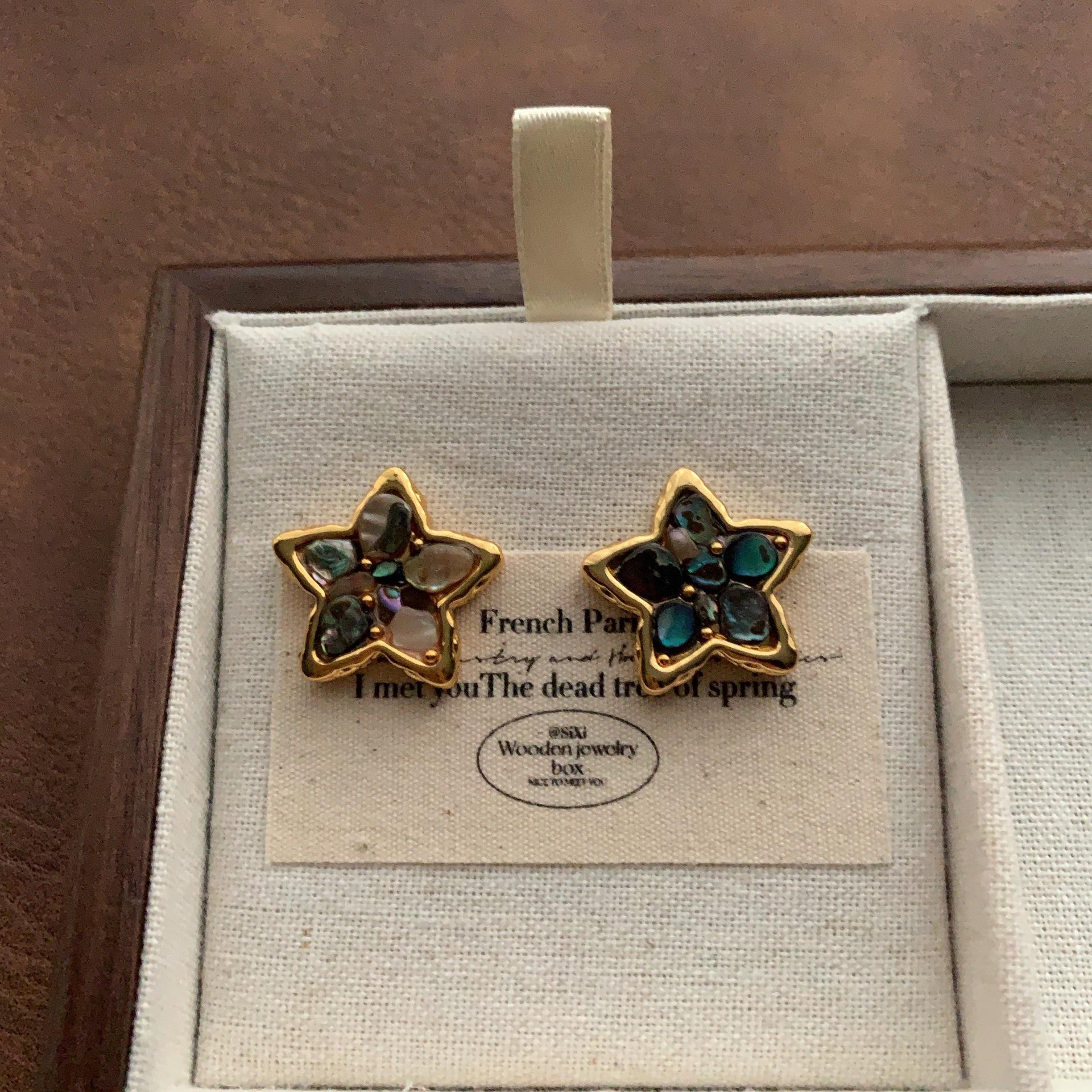 Серьги  Симфония Рябчика  Бабочка Звезда Любовь Ретро Элегантные Легкая Роскошь Изысканные Романтичные Умные Нишевые Серьги