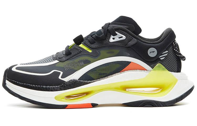Li Ning Exceed Infinity Running Shoes Men s Low Top Black/White/Yellow AGLR073-6 39