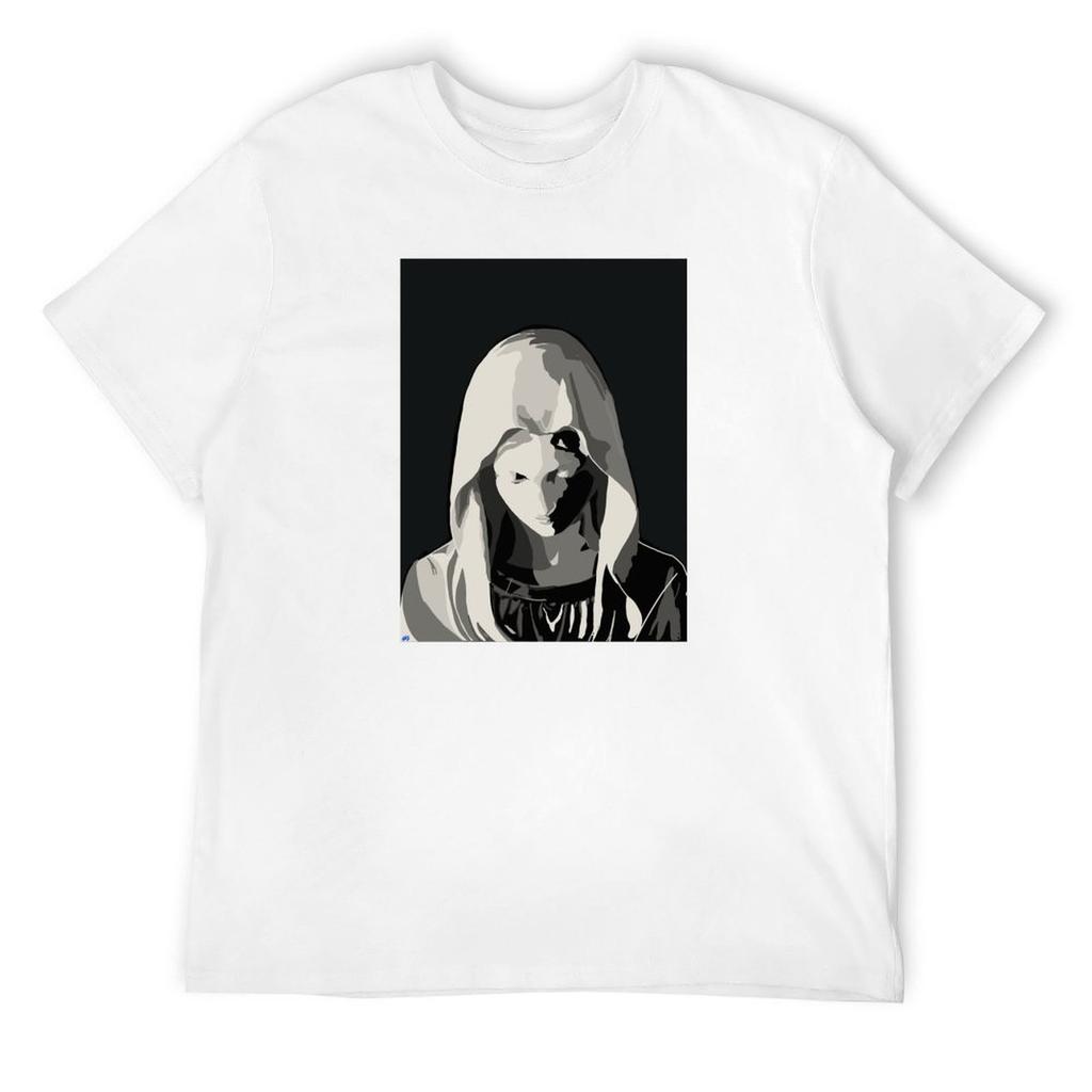 Virgin Mary Drawing T-Shirt Oversized Graphic Tee Shirts Graphic Tee Vintage Mens Graphic T-shirts Big and Tall