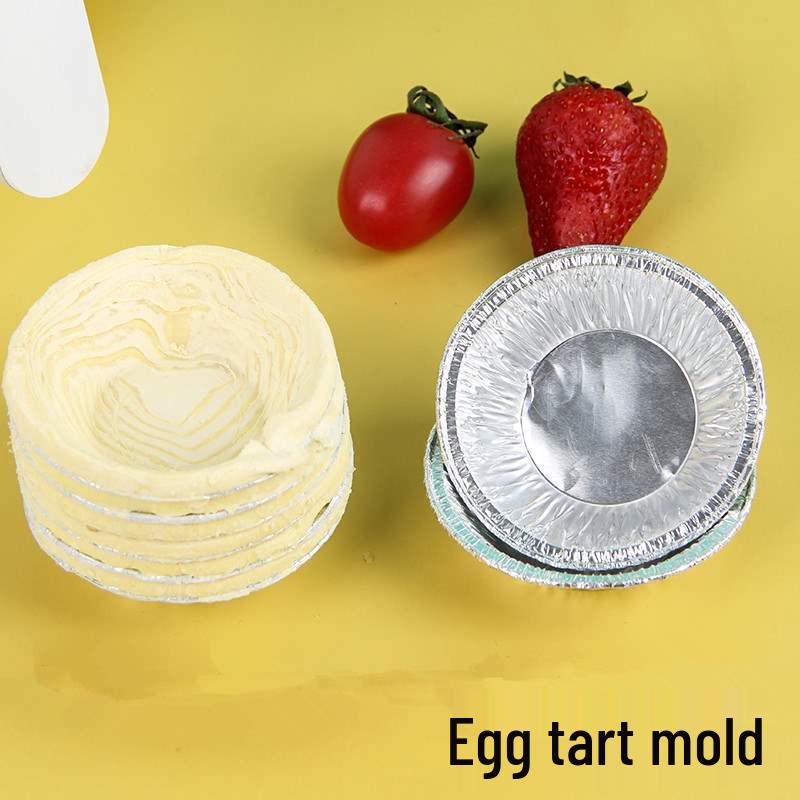 Disposable Aluminum Foil Egg Tart & Dim Sum Mold Egg Tart Molds (100 pcs/package) белый