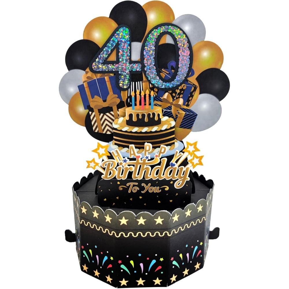 Přání k narozeninám s obálkou 3D dárková krabička Karta s přáním k narozeninám Dárek na párty