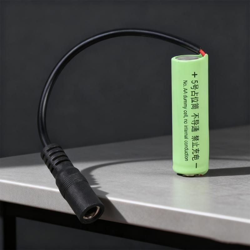 0V NonConductive 2a Battery Eliminators LR6 2a Dummy Battery Setups Shell With 5.5x2.5mm Input For Toy And Small Fan