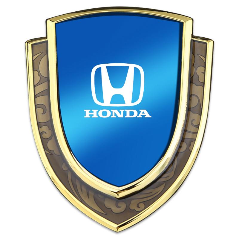 Car Metal Shield Emblem Car Side Fender Body Trunk Badge Sticker For Honda Fit Civic Accord 7 8 9 10 Pilot City Jazz CRV HRV