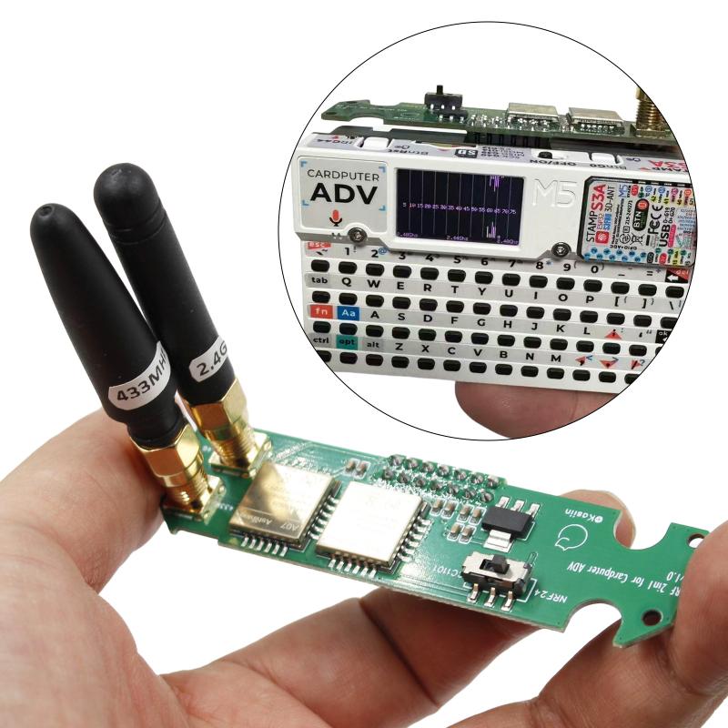 For M5Stack Cardputer Adv Cc1101 Nrf24 Rf Module For Bruce Firmware 2-In-1 Sub Ghz Signal Transmission And Reception