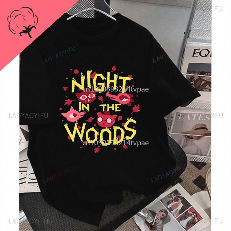 

Футболки Night in The Woods футболка mae Жіночий одяг Бавовна Смішна Мила Каваї Оригінальність Друкована Ігрова Футболка Вуличний стиль Футболка XL