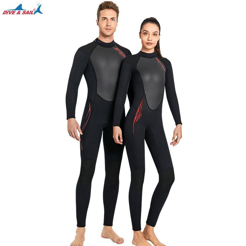 3MM Diving Suit SCR Neoprene One-piece Thermal Thickened Cold-proof Snorkeling Surfer