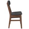Dining Chairs with Cushions 2 pcs Brown Solid Rubberwood