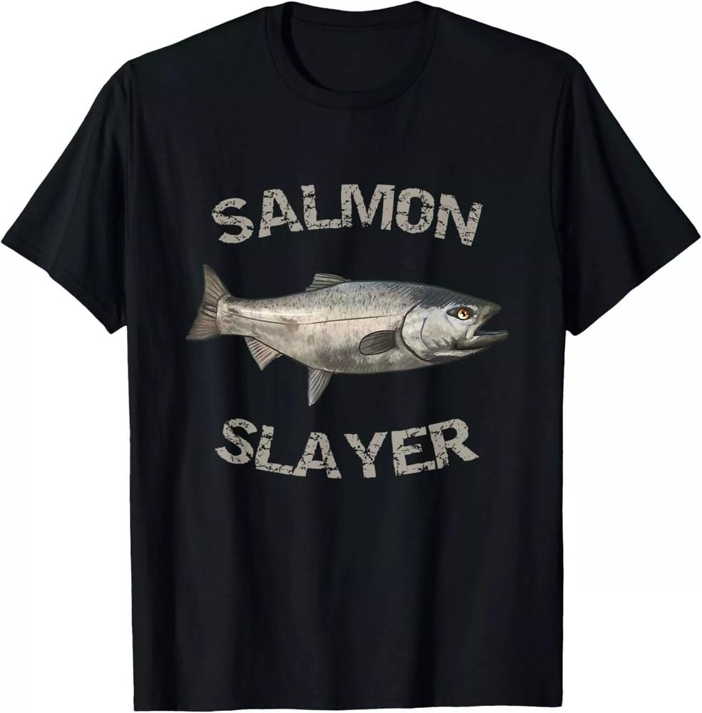 2025/NEW LIMITED Salmon Slayer Salmon Fishing T-Shirt Unisex T-Shirt XXXXL