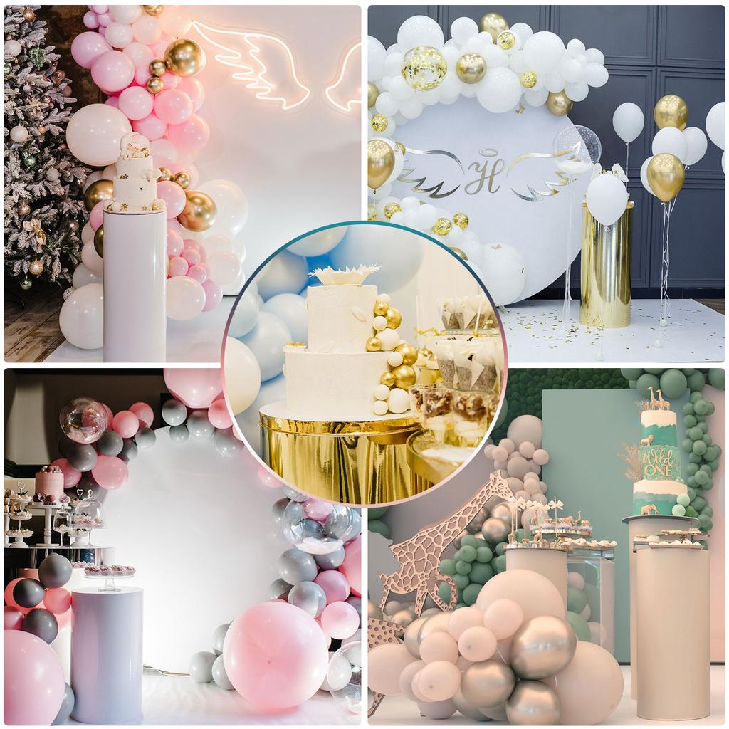 3/5pcs Plinth Stand Cover Elastic Pedestal Column Cylinder Covers Cylinder Spandex Stand Covers for Birthday Wedding Decoration