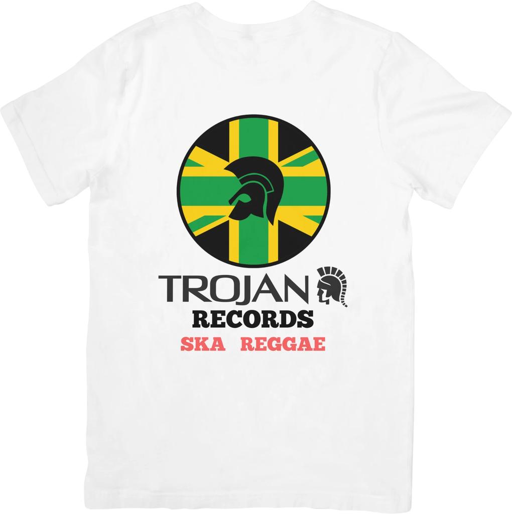 Trojon Records Music Unisex Fit for Men & Women Quality Cotton T-Shirt White.