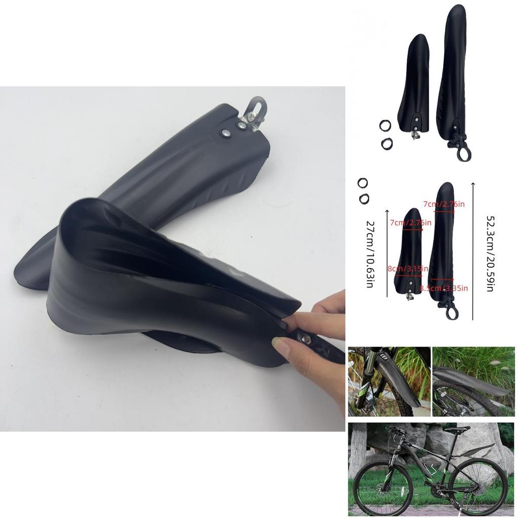 Garde-boue de VTT Noir Épaissi Matériau en Caoutchouc Durable